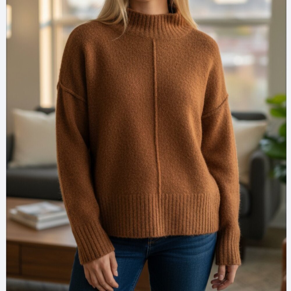 ASOS Brown Cowl Neck Sweater